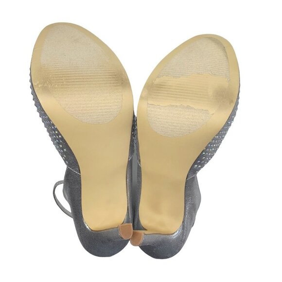 Steve Madden Naomeee Silver Jeweled Platform Stiletto Heels - Picture 10 of 10